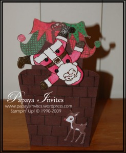 Santa out of chimney